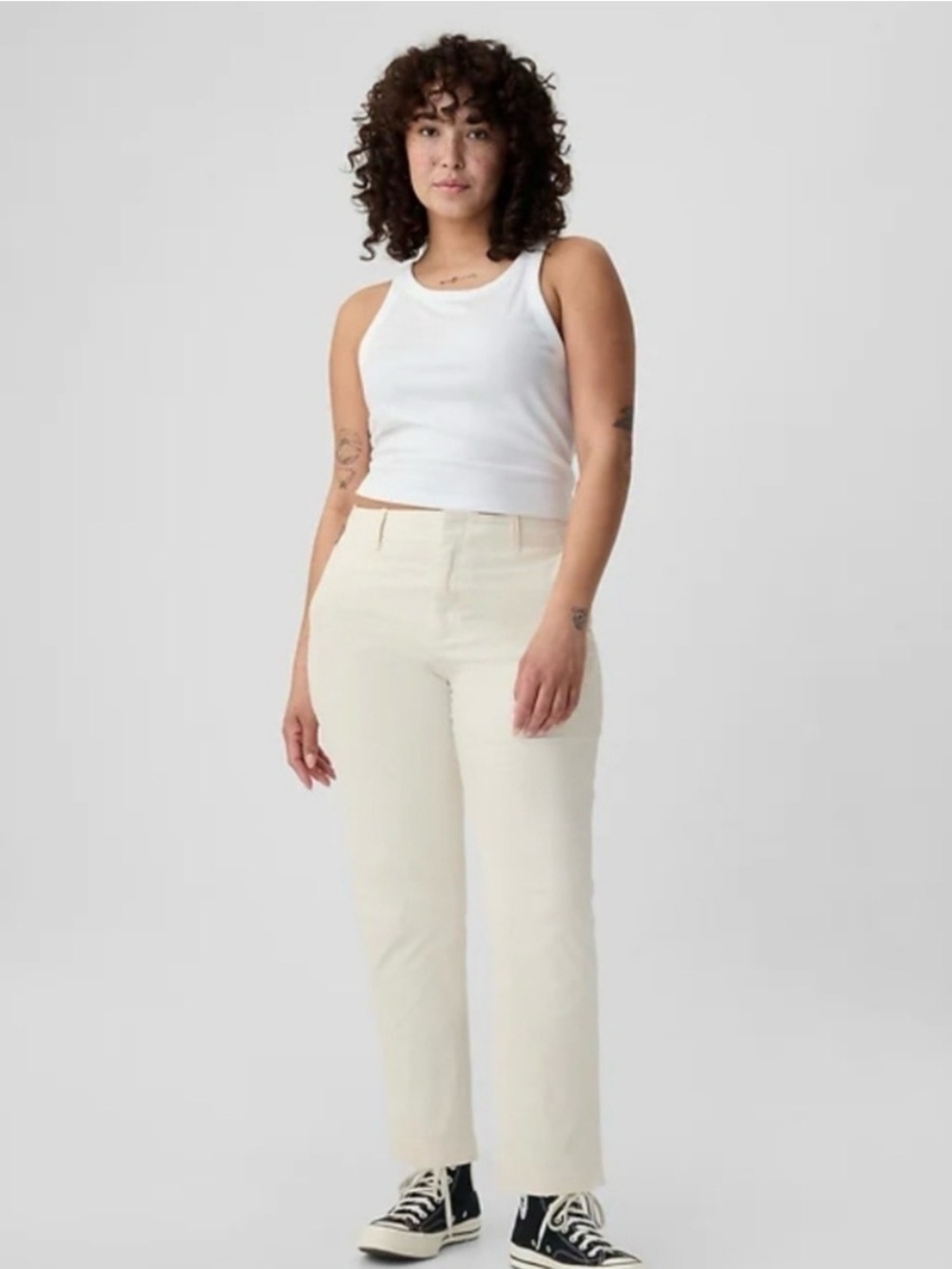 Gap High-Rise Straight Leg Women’s chino in Cream Sz 14